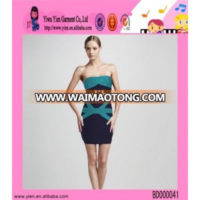 wholesale one piece strapless bandage dress charming USA hot sale brand sexy short tight mini dress