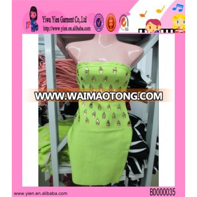 2015 factory direct strapless sexy bandage dress boutique shop hot sale ladies short sexy tight dress porn